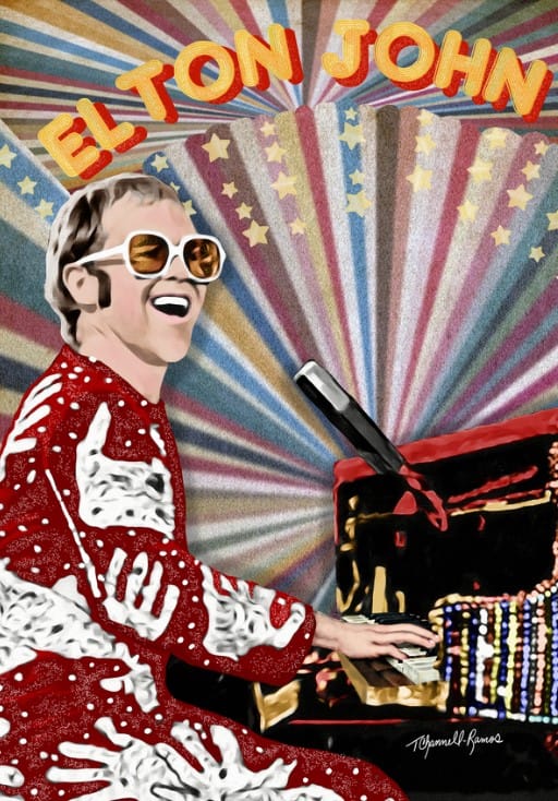 rock and roll collectibles wall art canvas posters elton