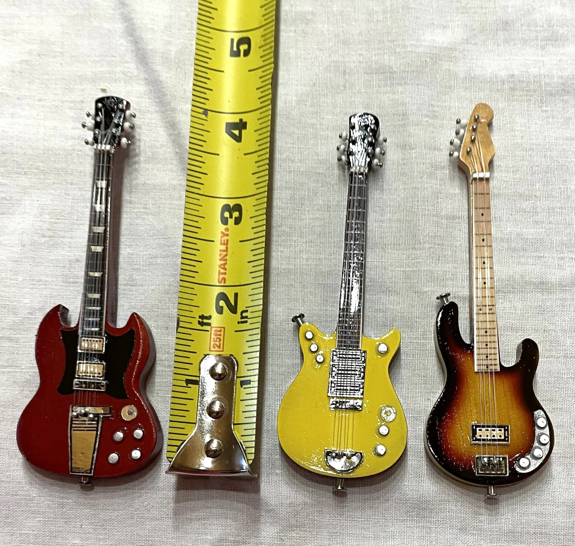 3 ACDC GUITARS MEASURED