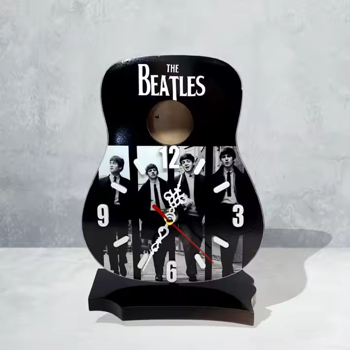 BEATLES GUITAR CLOCK